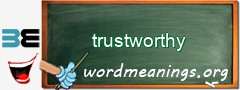 WordMeaning blackboard for trustworthy